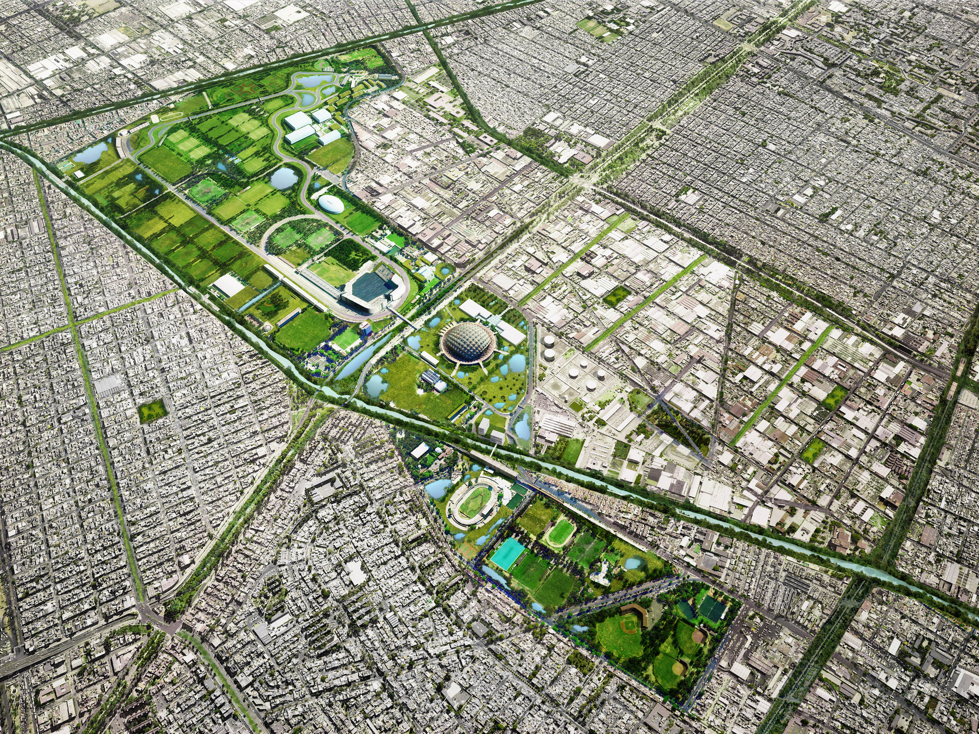 Ciudad deportiva. Image Courtesy of Aldo Urban